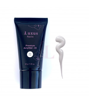 Premium AcrylGel - 01 (Milky White)  Luxus Nails - 30 g. 
