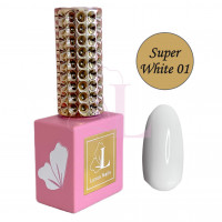Gellack Super White 01 von Luxus Nails (extrem weiß) 8 ml.